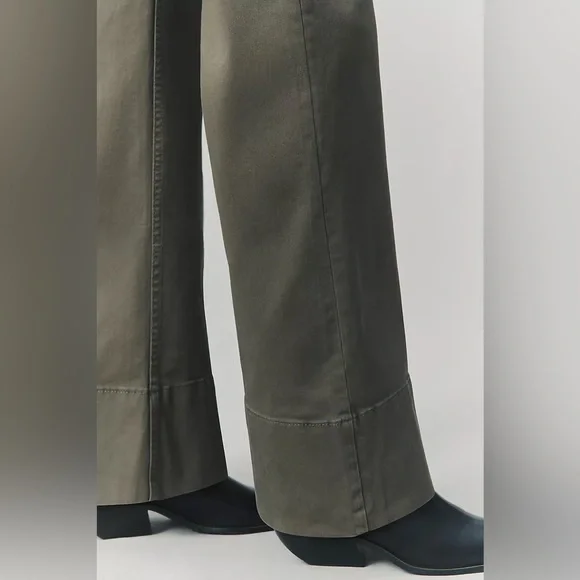 The Rylan Relaxed High Rise Flare Pants by Pilcro in Dried Fern, size 34, NWT - Picture 3 of 13
